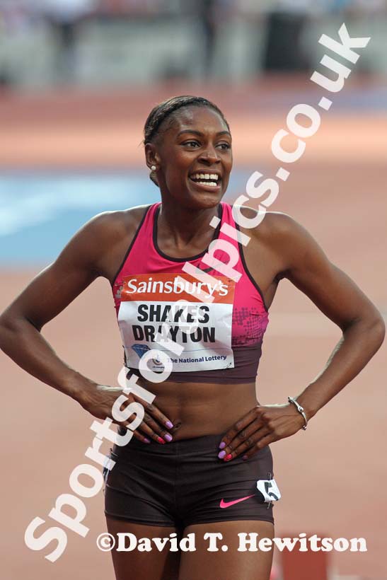 Perri Shakes-Drayton, 400 metres hurdles,  2013 IAAF Diamond League, Sainsbury's Anniversary Games, Queen Elizabeth Olympic Park, London.